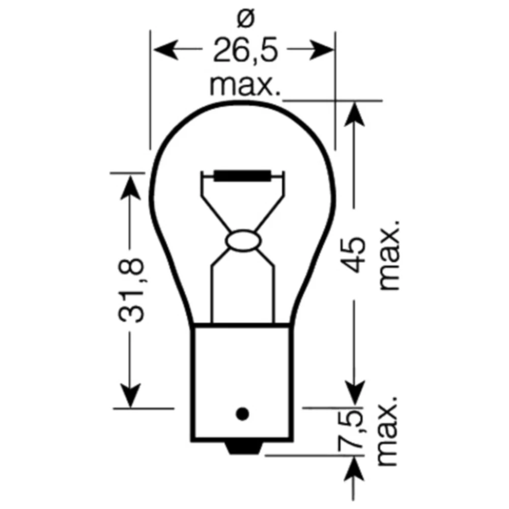 Lampe 12V21W BA15S Osram JMP 1590096 Alternative: 1590368 passe