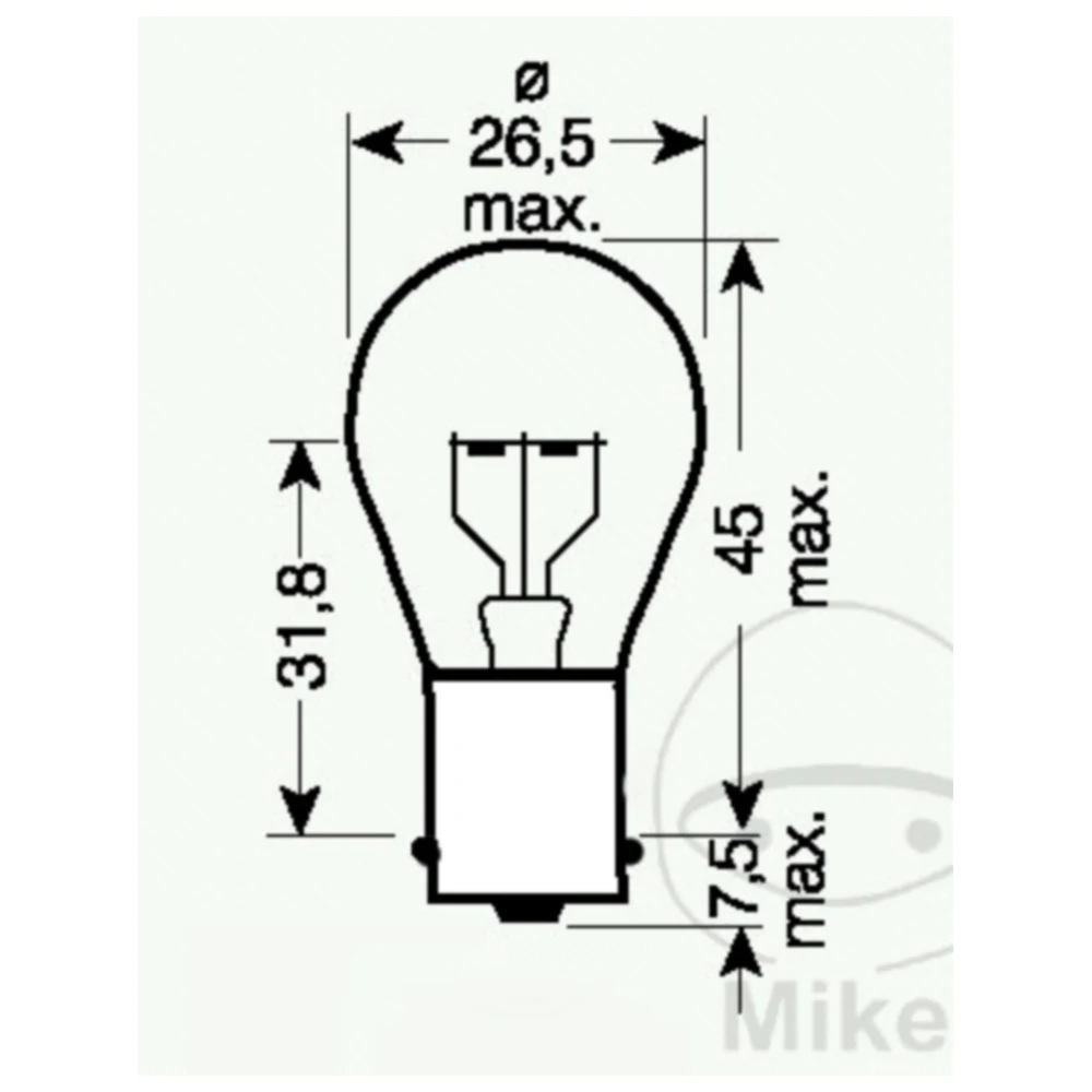 Lampe 6V21W BA15S JMP Alternative: 7050857 Inhalt 10 Stück pass