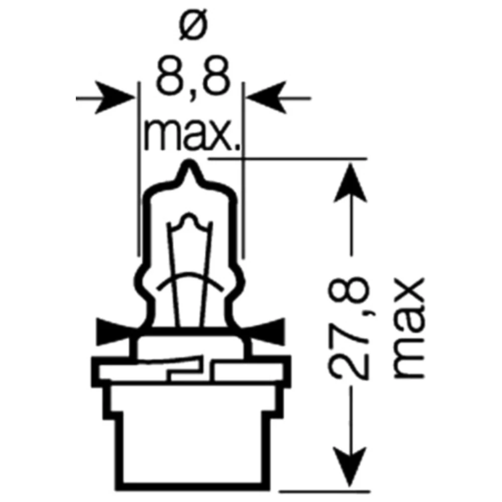 Lampe 12V3W B10D Sockel braun_0