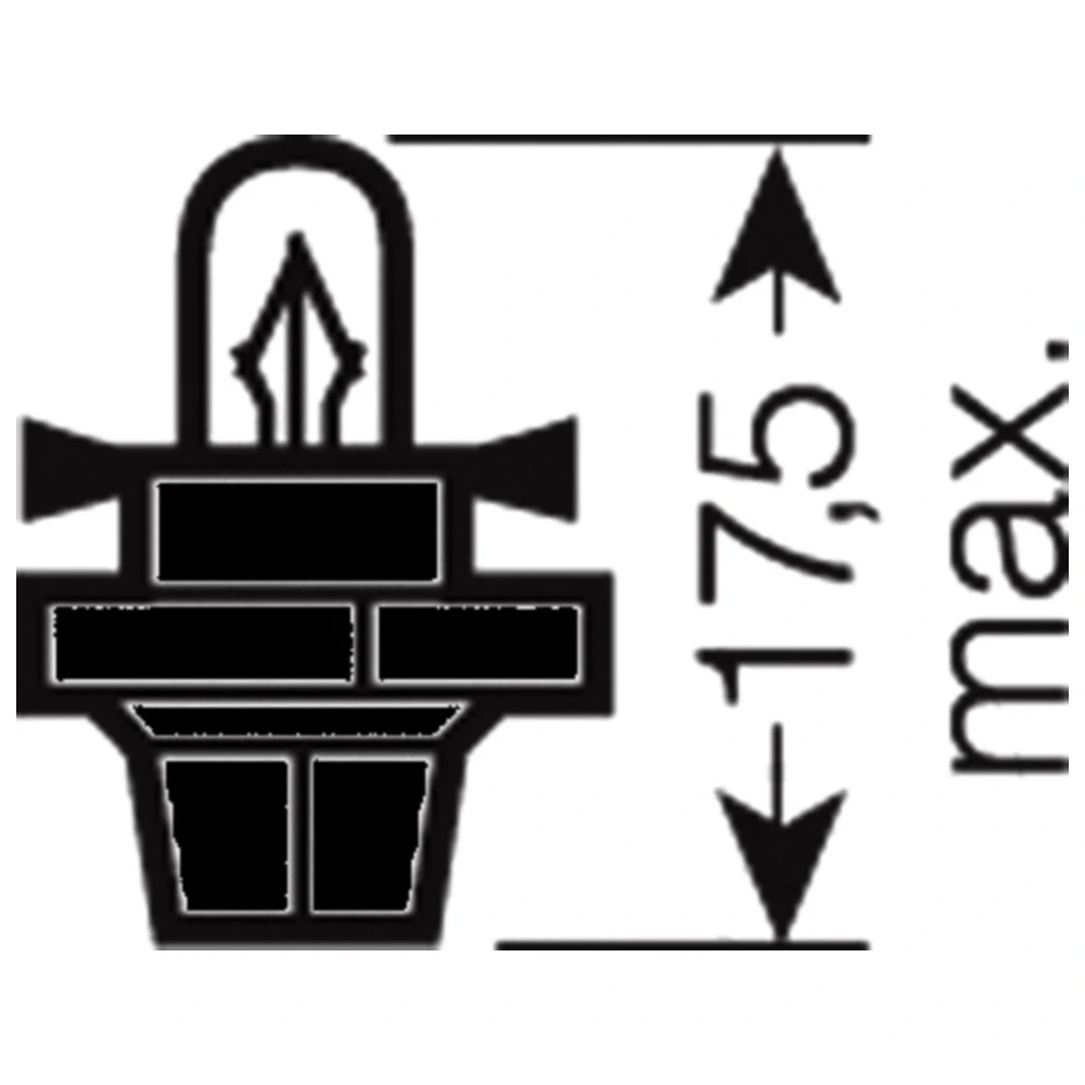 BULB 12V1.2W BX8.4D BASE DEEP BLACK_0