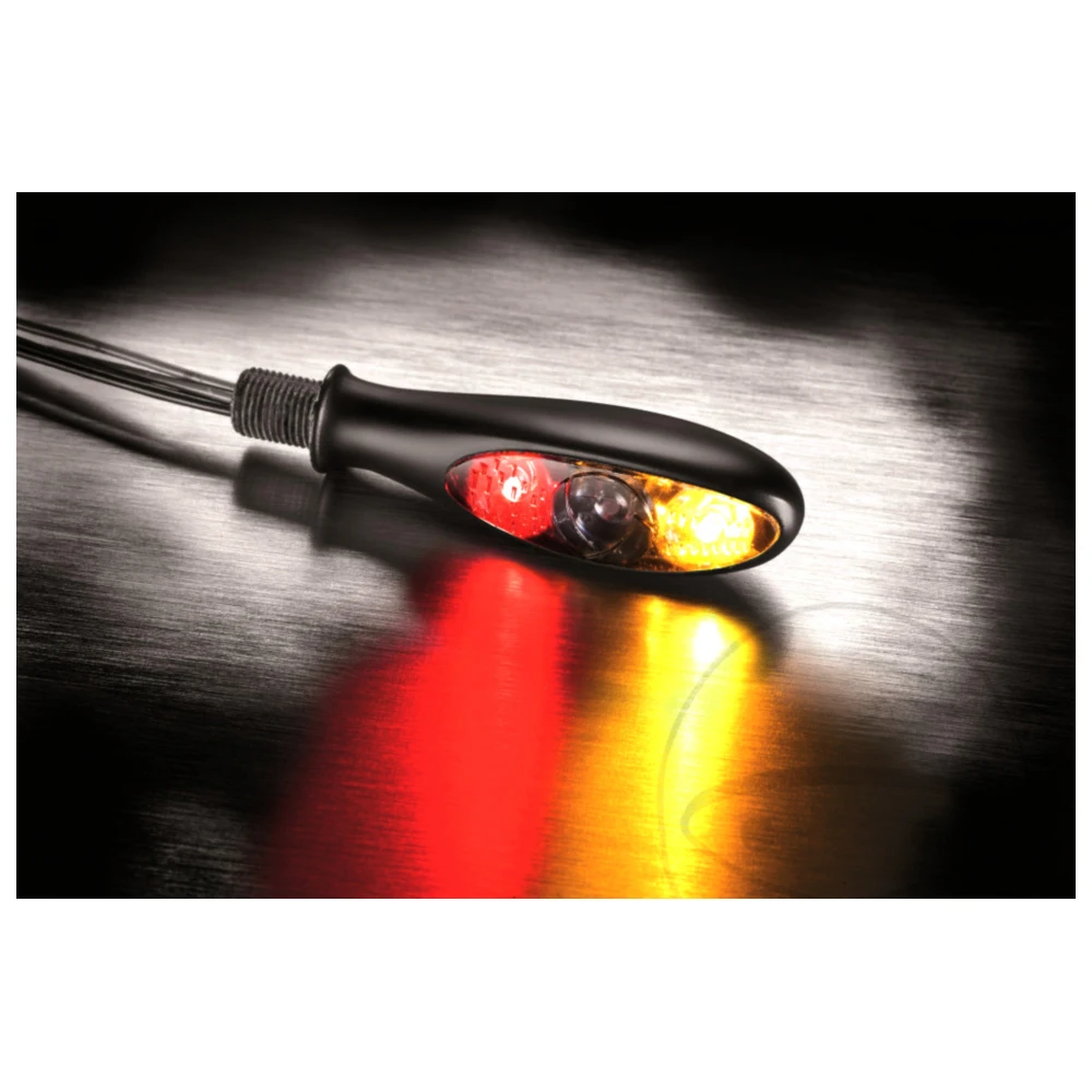 Kellermann Micro S DF Dark - Blinkleuchte mit Brems- und Rückli