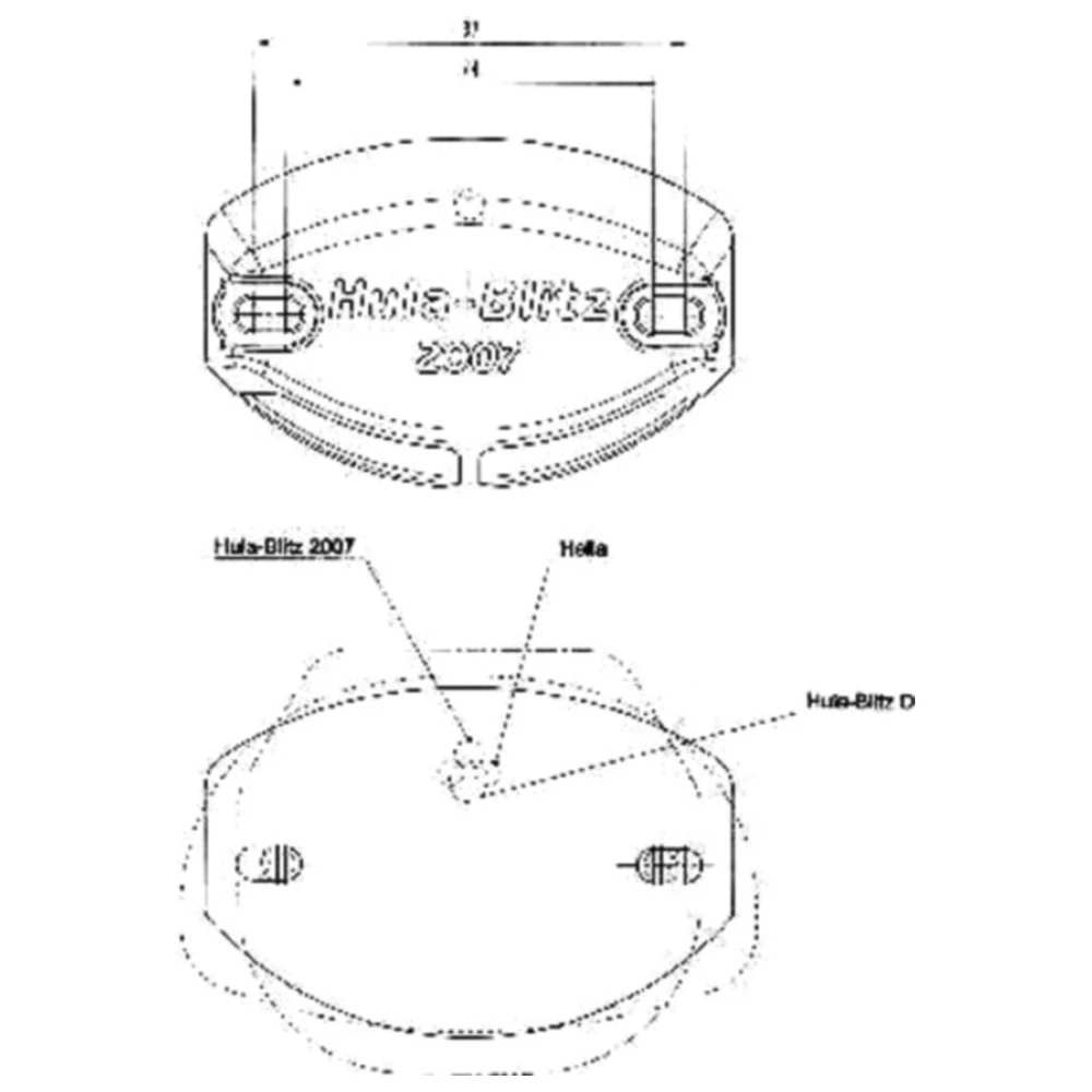 Warnleuchte LED Hula Blitz für Hubladebühnen_0