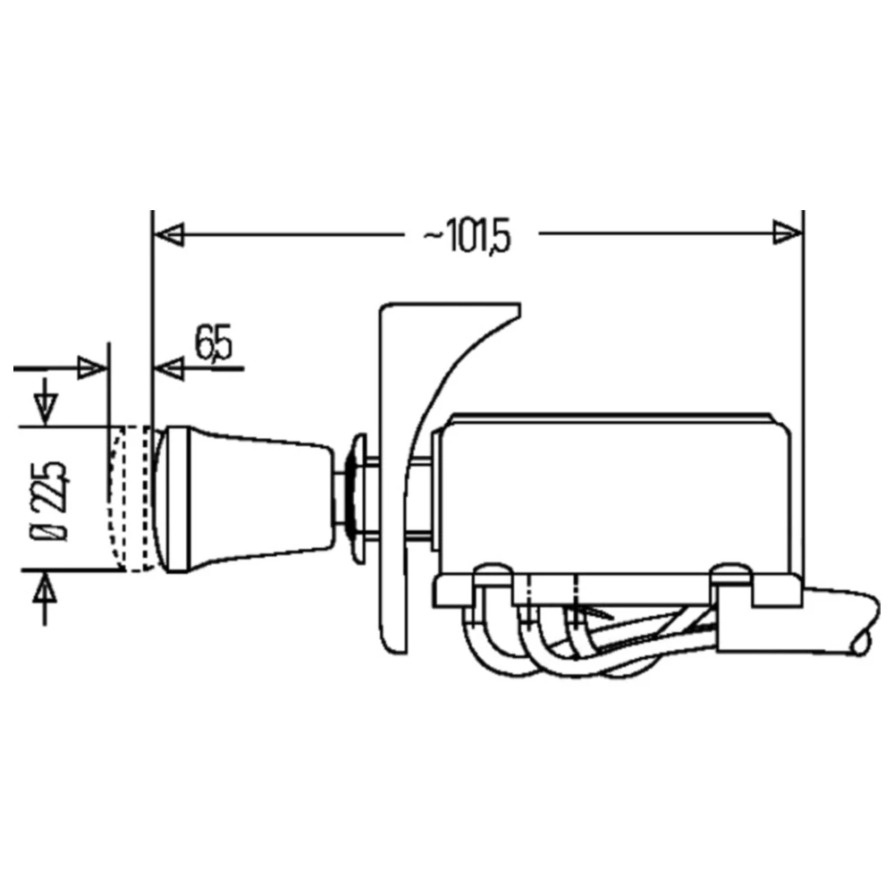 Warnblinkanlagenschalter 12V mit Spritzwasserschutz_1
