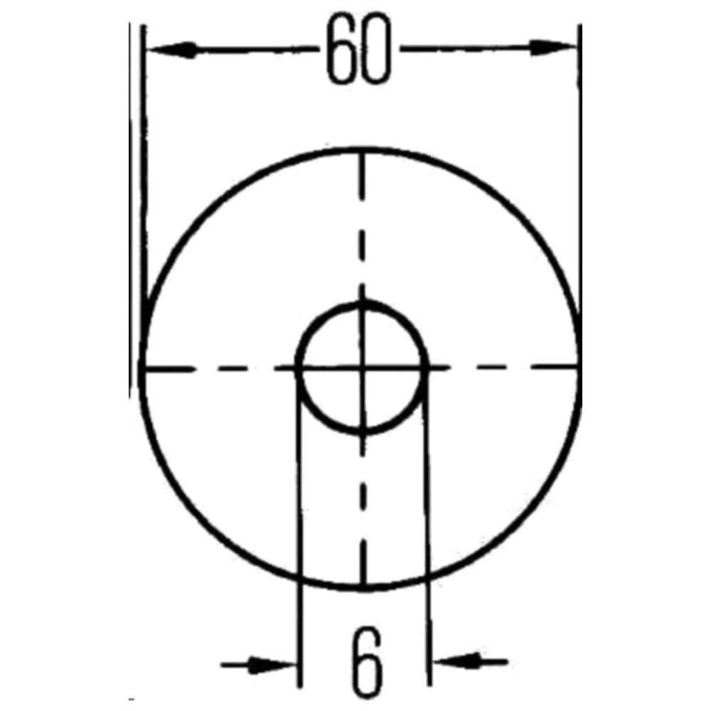Rückstrahler rund 60mm rot_0