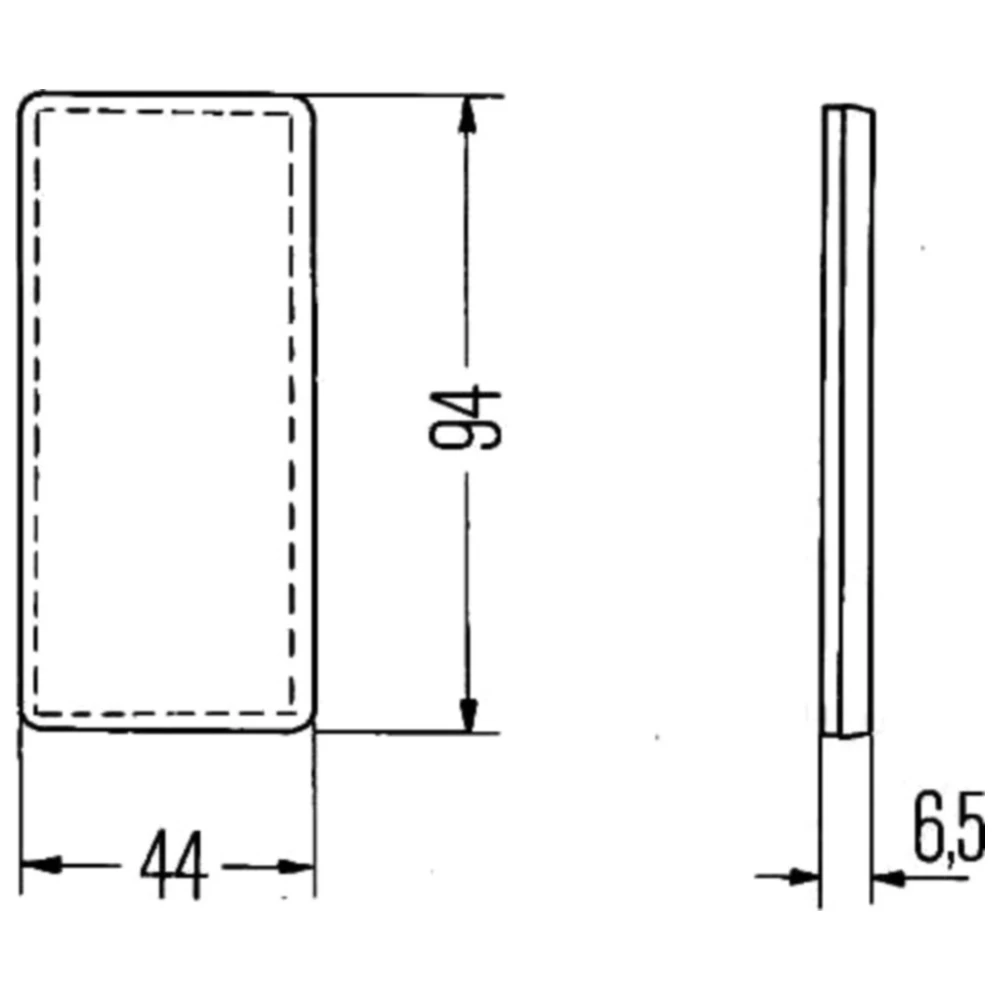 Hella selbstklebender viereckiger Rückstrahler_0