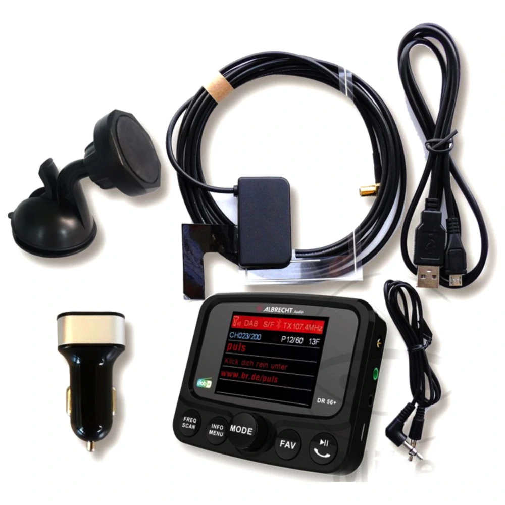 Albrecht DR 56+ DAB+ Autoradio-Tuner mit Bluetooth_0