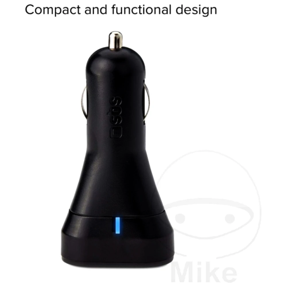 USB KFZ-Ladeadapter mit 3A Typ-C und 2.1A USB-Ausgang_0