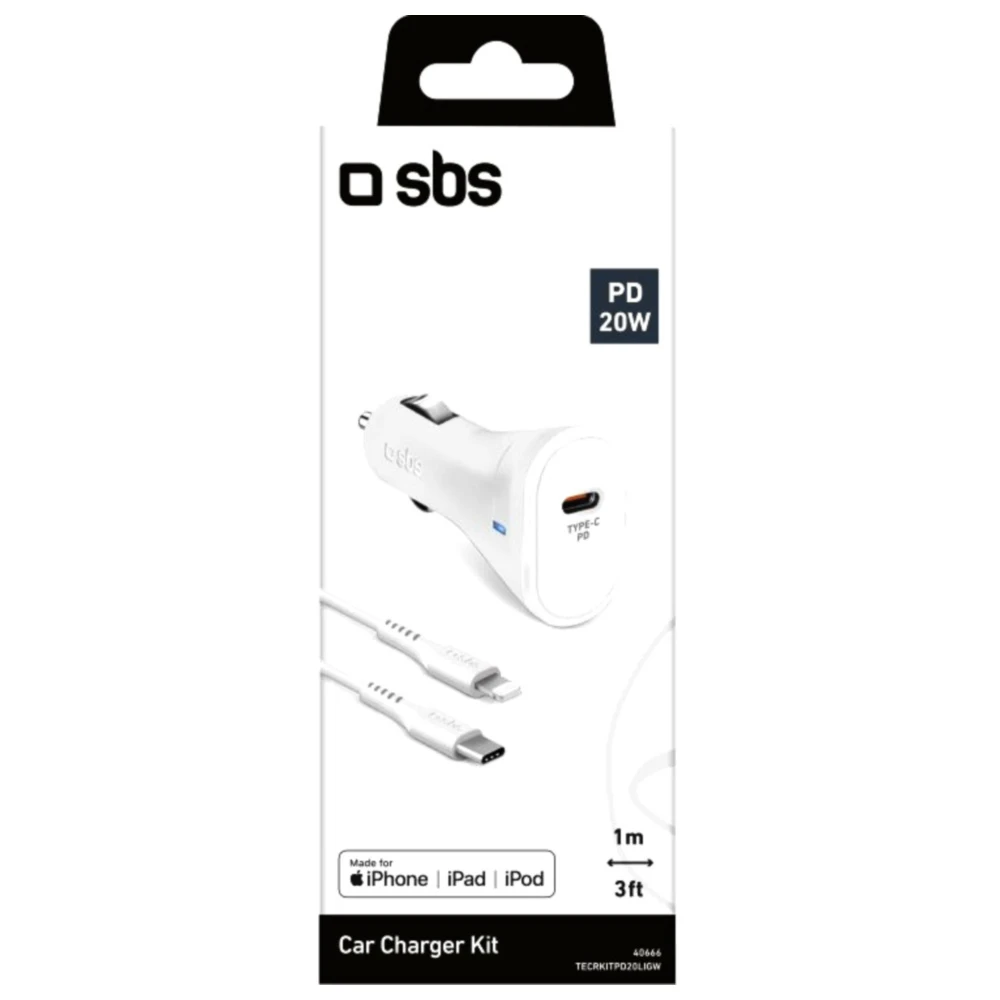 KFZ-LADESET SBS für Apple UBS-C - Lightning 20W PD_0
