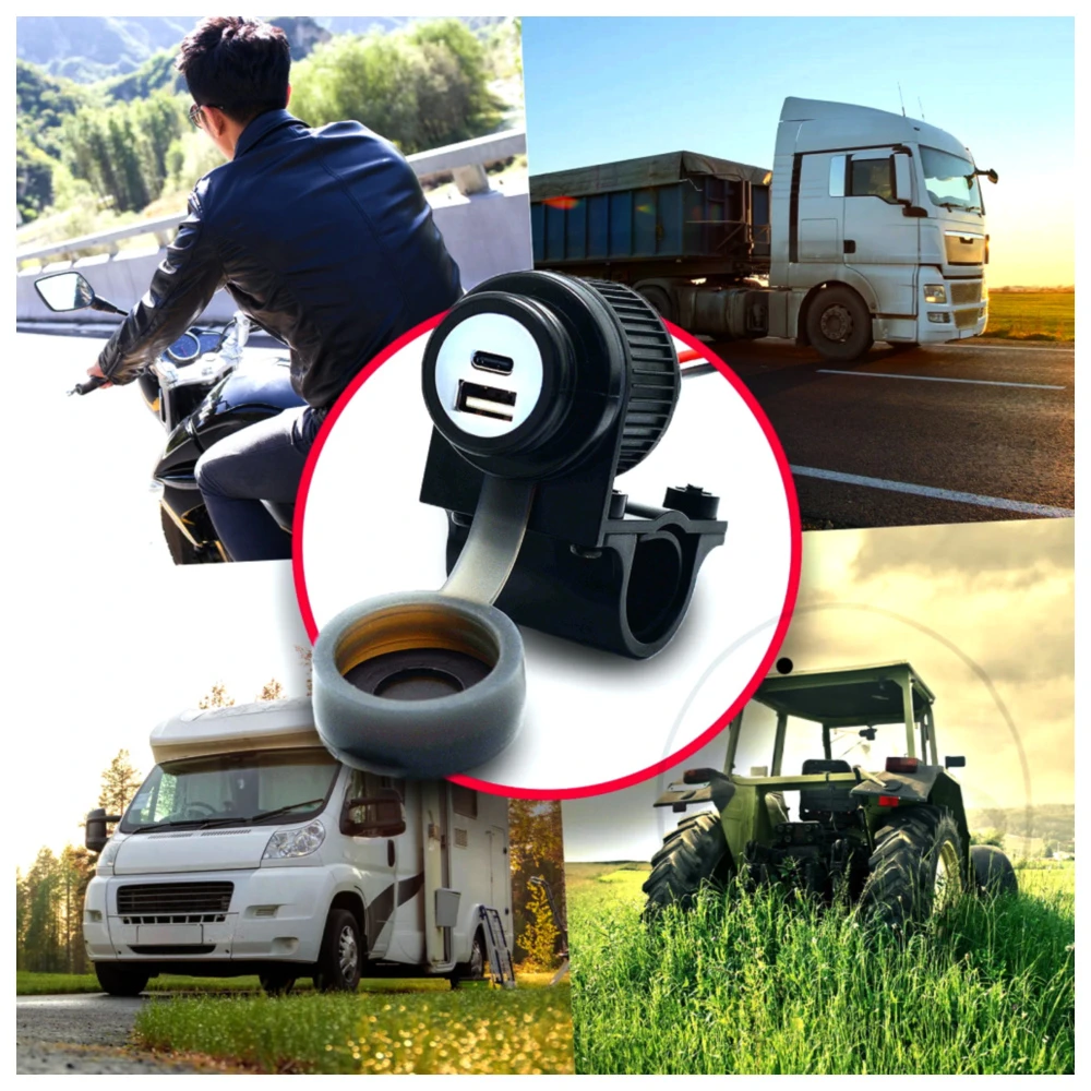 Doppel-USB Steckdose für Motorräder mit Quick Charge 3.0_2