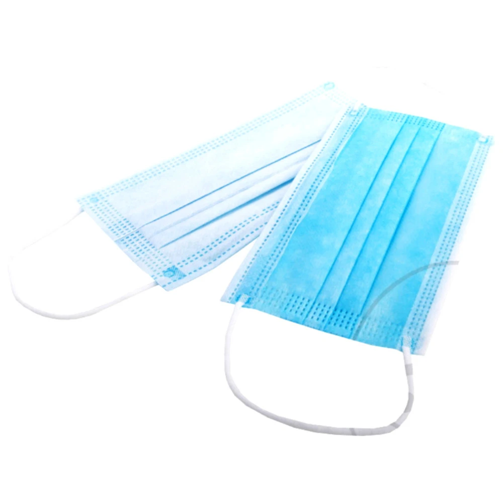 Einwegmasken 3-lagig mit verstellbarem Nasenbügel, Packung A 50