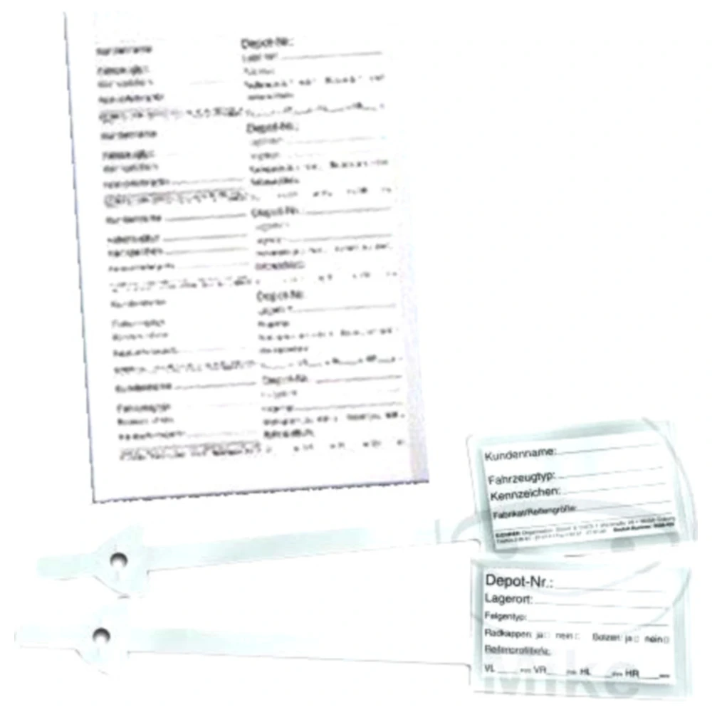 Rad-Reifenanhänger mit Beschriftungs-Etiketten 100ST_1