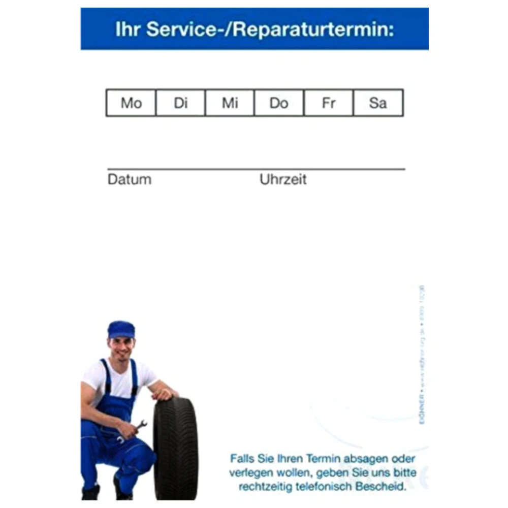 Terminzettel für Service-Reparaturen 5 Stück_0