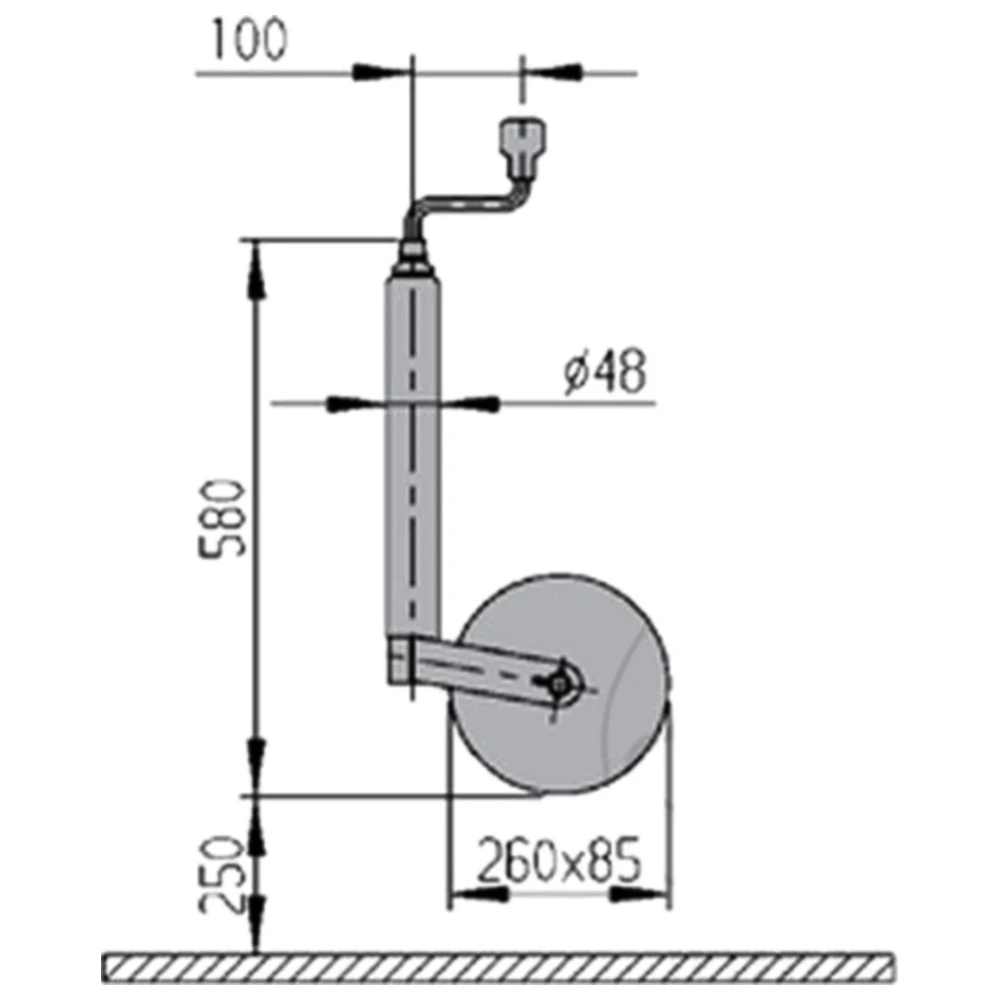 Stützrad 48 mm 260X85 für AL-KO_0