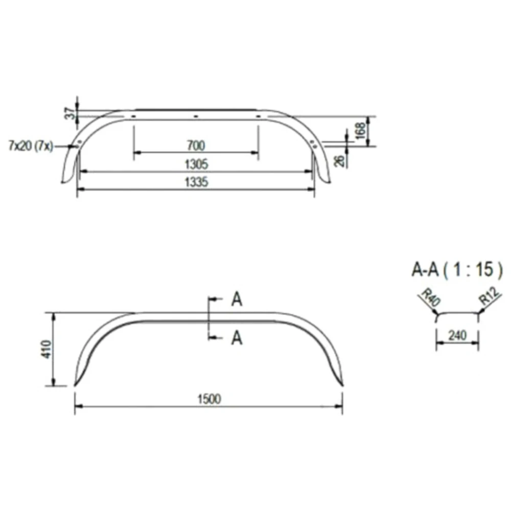 Doppelachskotflügel für Anhänger 3380359_0