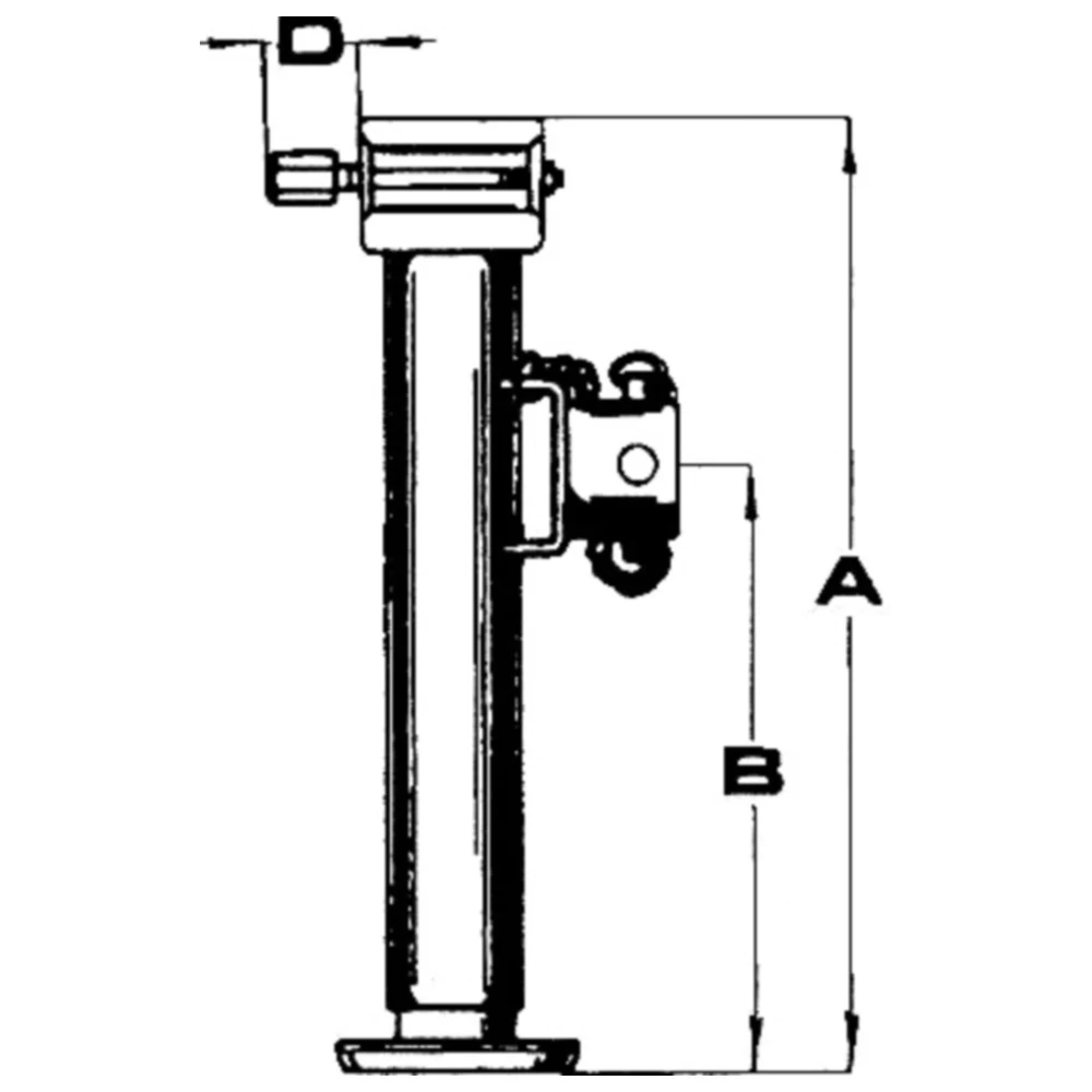 Stützfuß verzinkt 60mm Sechskant 280mm_0