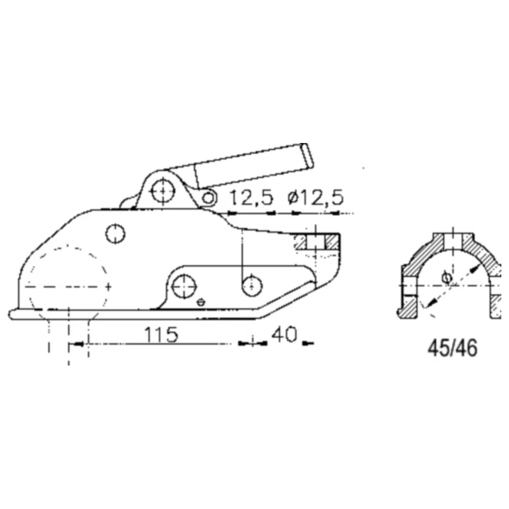 Kugelkopfkupplung bis 3000 kg für WW200B3H_0