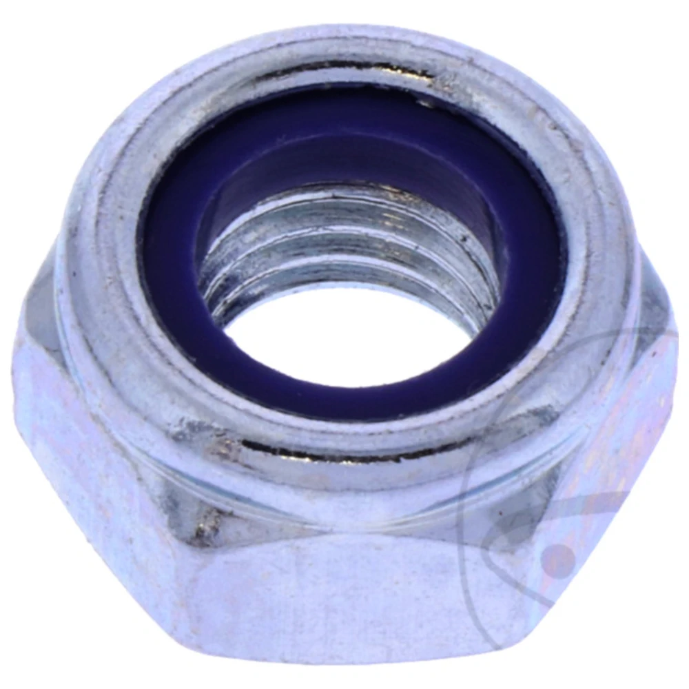 Sechskantmuttern M10 DIN985 verzinkt, packung 4 Stück_0