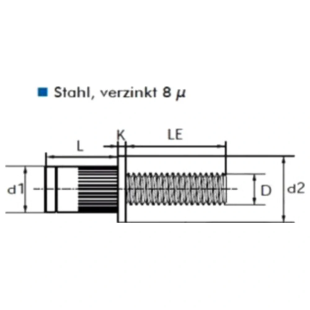 Blindnietschraube M6x13 für Motorräder_0