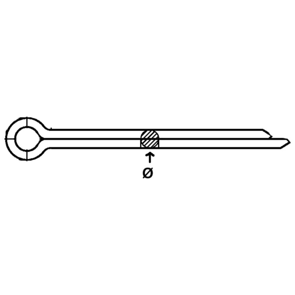 SPLINTEN GALVANISIERT 3.5X40MM PACKUNG MIT 10 STÜCKEN_0