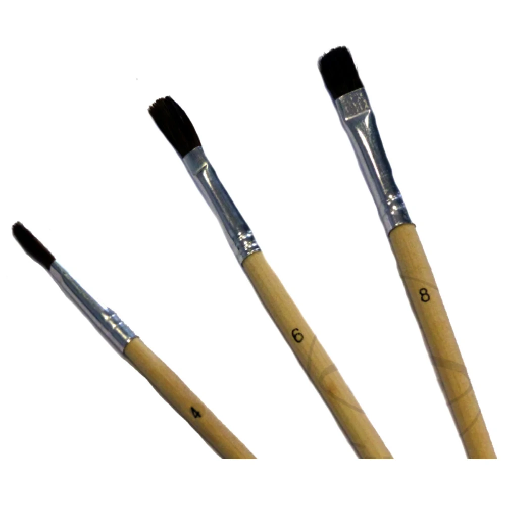 Pinselset für Ausbesserungen 3-teilig Feinhaar Größen 4-6-8 mm_0