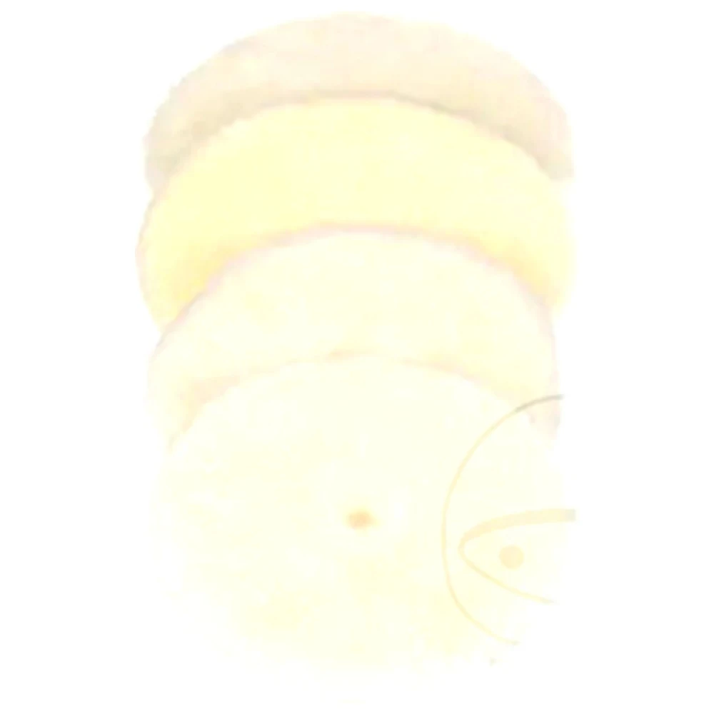 Polierpad 130 mm 2 Stück mit Polierfell medium weiß für Exzente