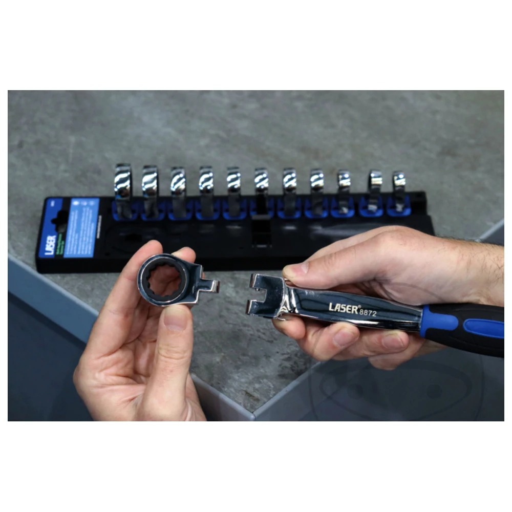 Ratschenringschlüssel Satz mit Gelenk 12-teilig_0