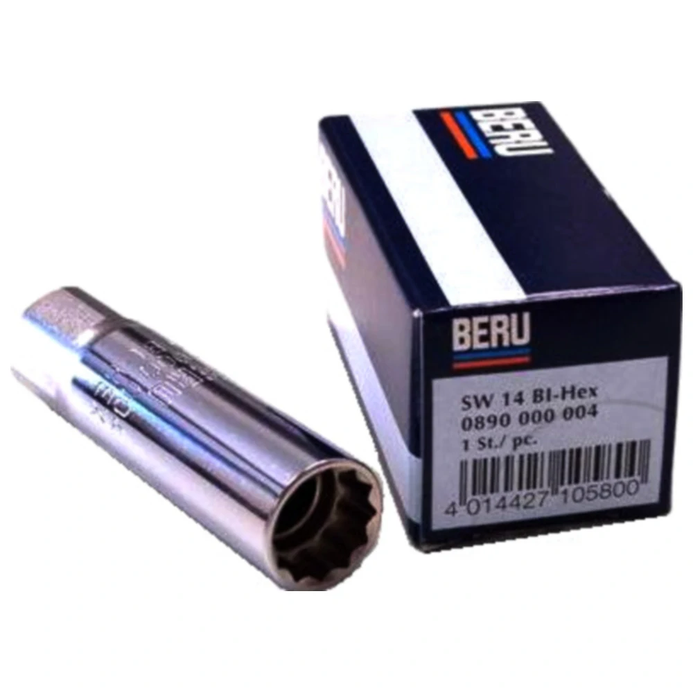 Zündkerzenstecknuss Schlüsselweite 14 mm für 6 - / 12 - Kant Zü