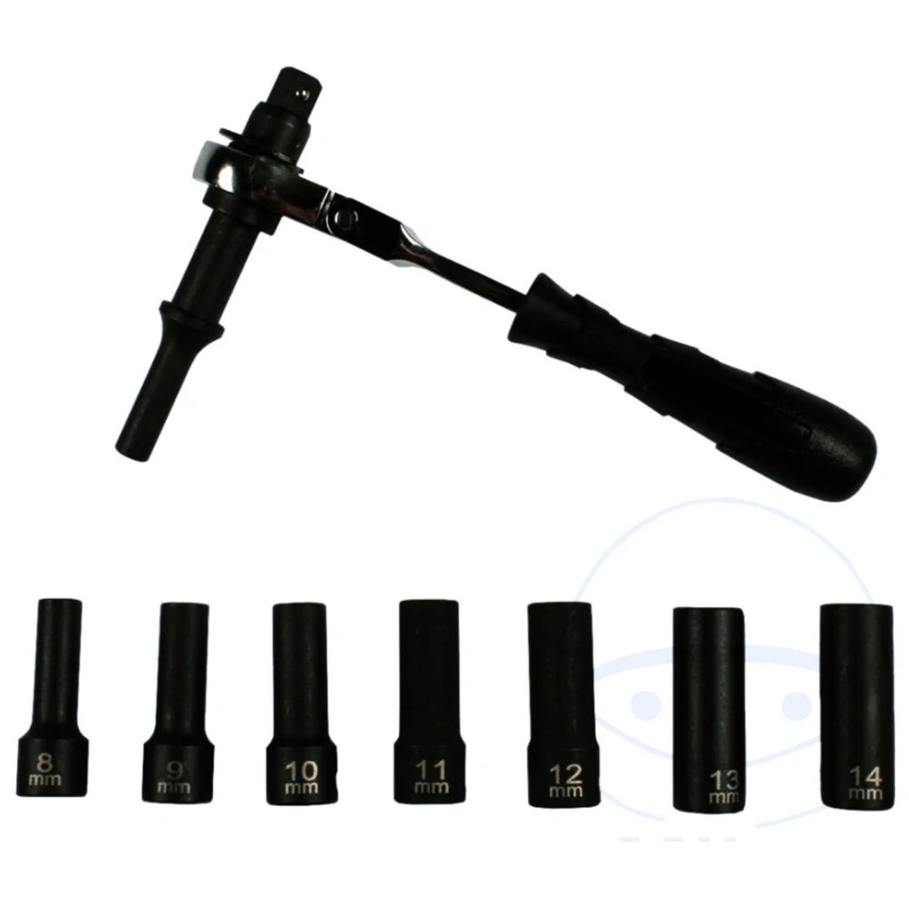 Kraft-Stecknuss Satz 3/8“ mit Gelenkschlüssel für Motorräder_1