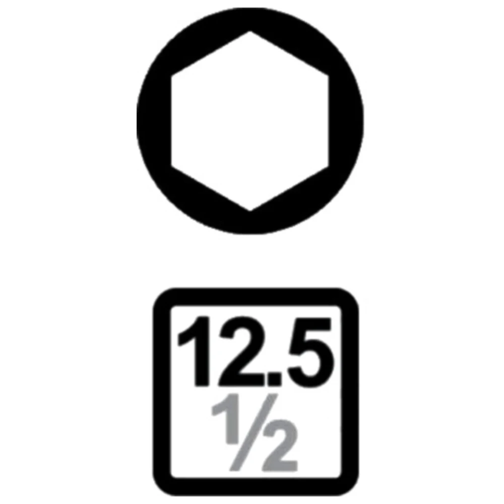 Kraft-Stecknuss Set 1/2 Zoll lang 10-tlg. 13-24 mm_0