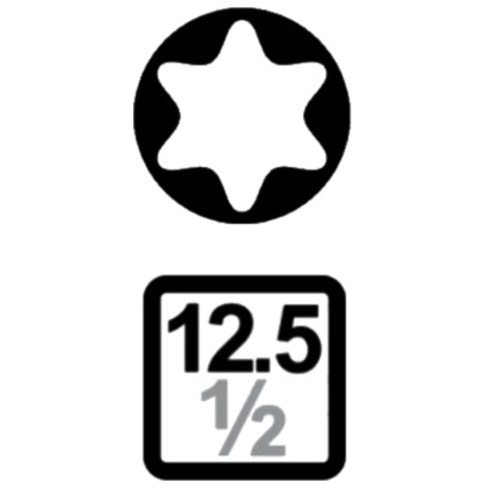 Kraft-Stecknuss E-Torx 1/2 Zoll E10-E24 lange Ausführung für Mo