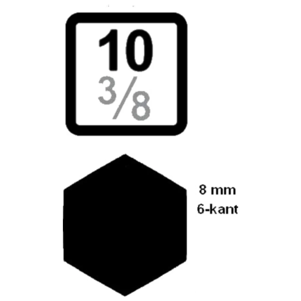Adapter 3/8 für 8 mm Schraubbits, 30 mm Länge_0