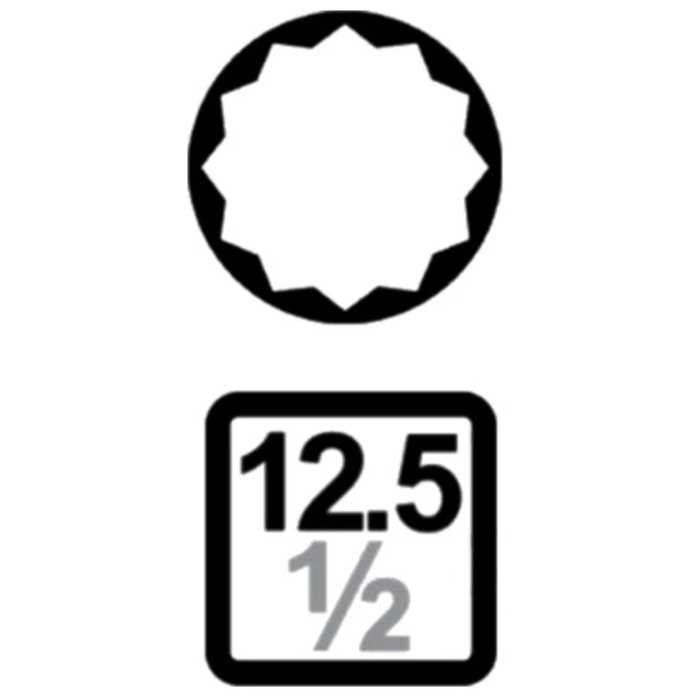 Kraft-Schraubendreher-Einsatz 1/2", Vielzahn (XZN) für M12_0