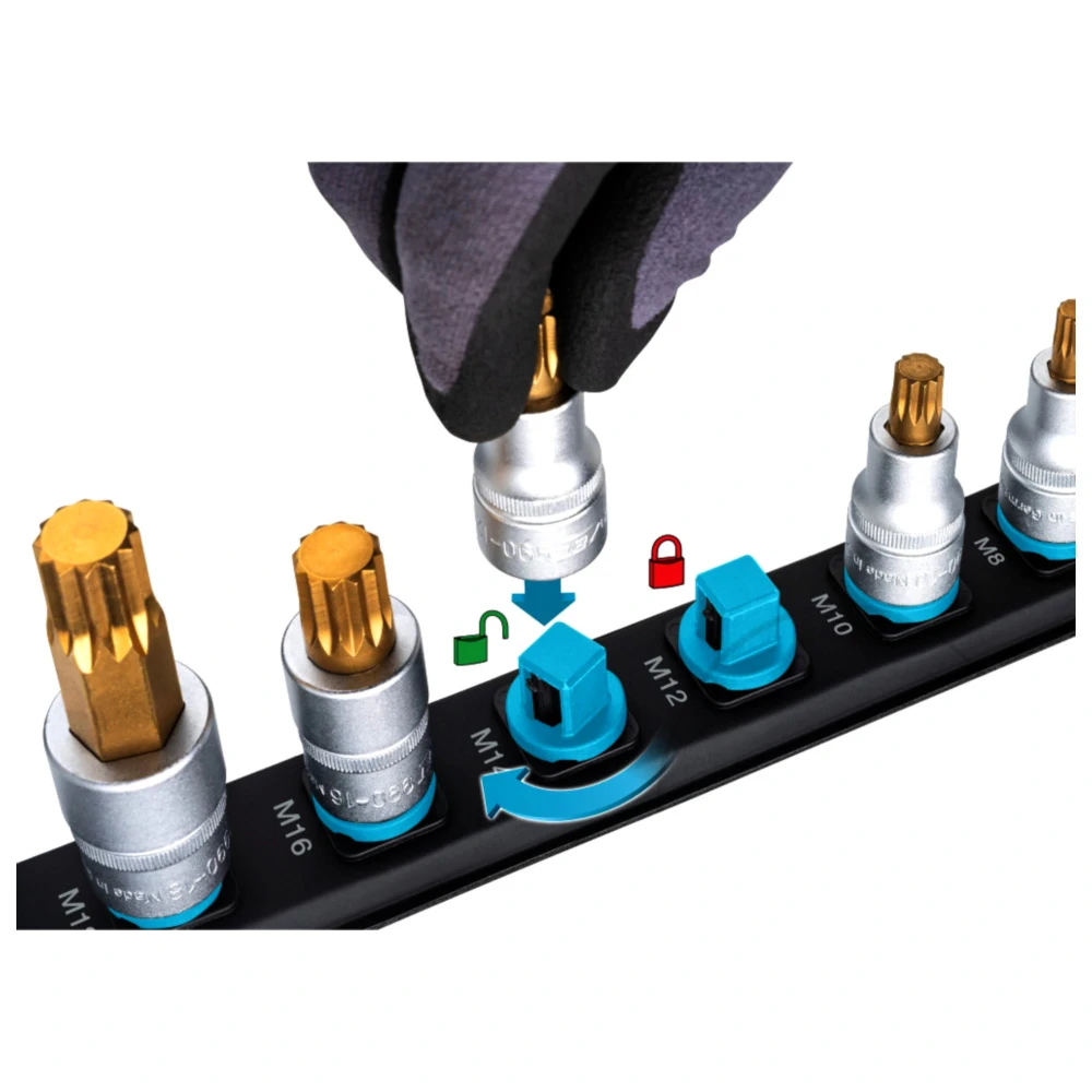 AUFSTECKLEISTE 1/2Z leer magnetisch kurz für Werkzeugaufbewahru