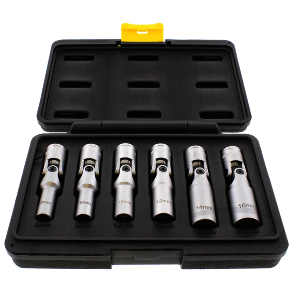 Gelenk-Steckschlüssel Satz 3/8 für Glühkerzen 6-teilig 8-16 mm_1