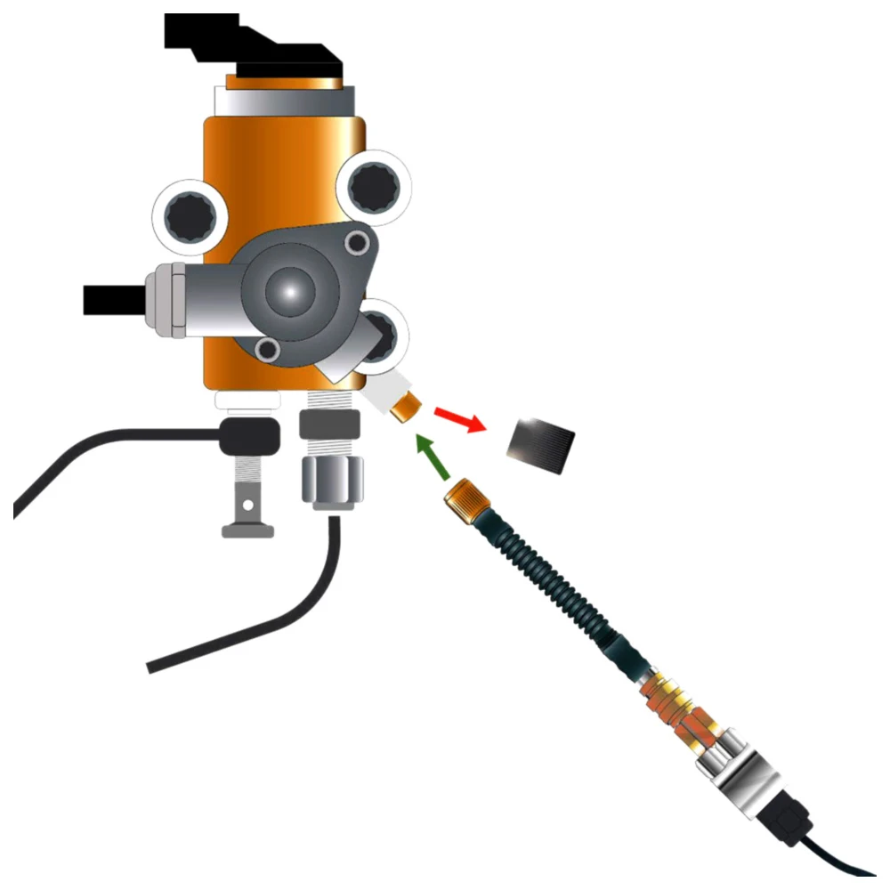 Busching Adapter für Drucktester, Kraftstoffniederdruck und Küh