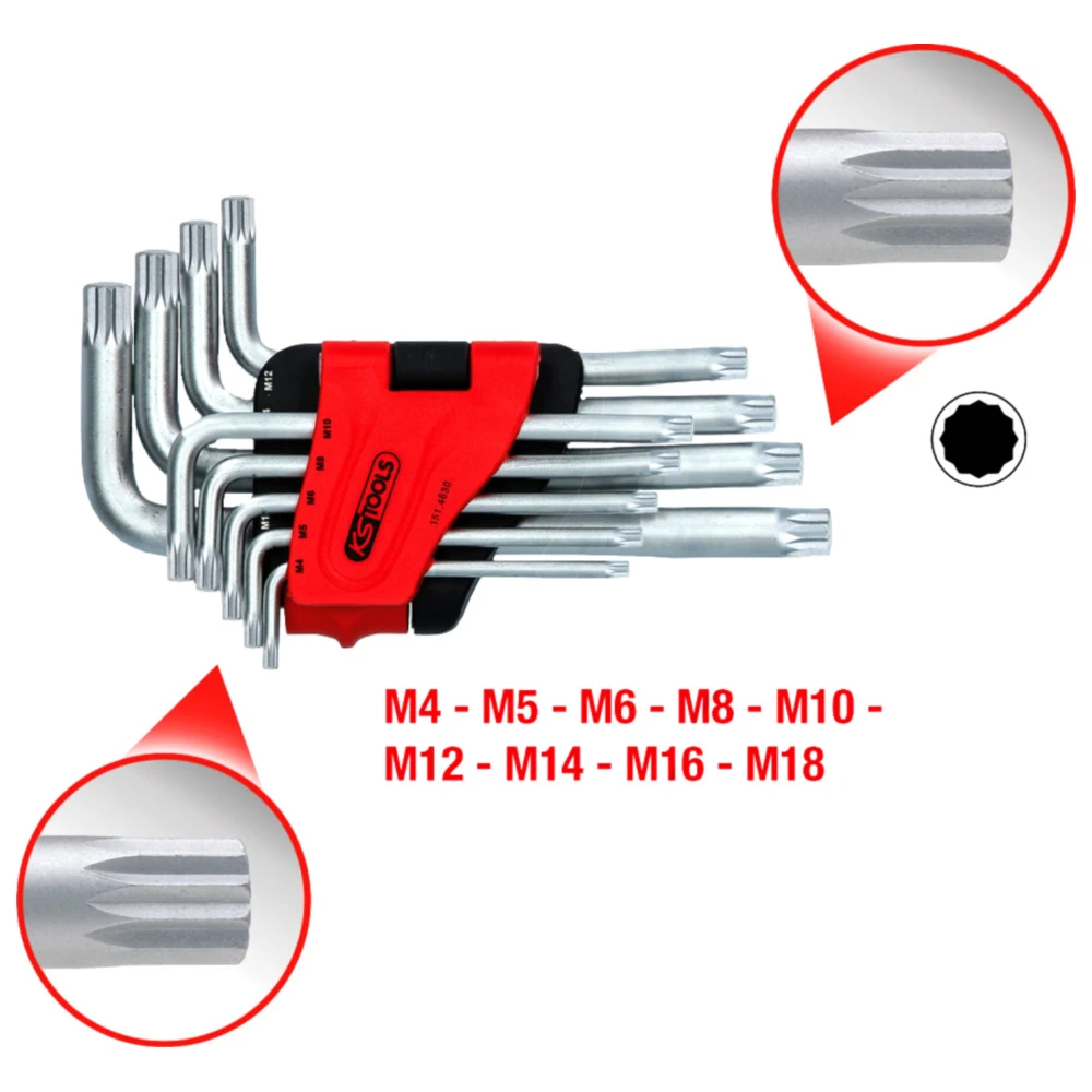 Winkelschraubendreher-Satz 9-teilig M4-M18 für Vielzahn_0
