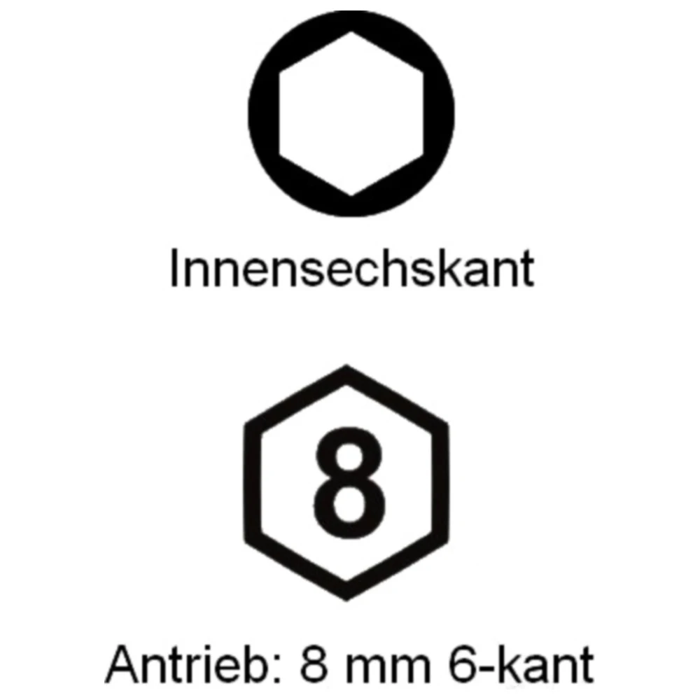 Bit Innensechskant 8mm für Motorräder 5/16 Zoll, Länge 30mm_0