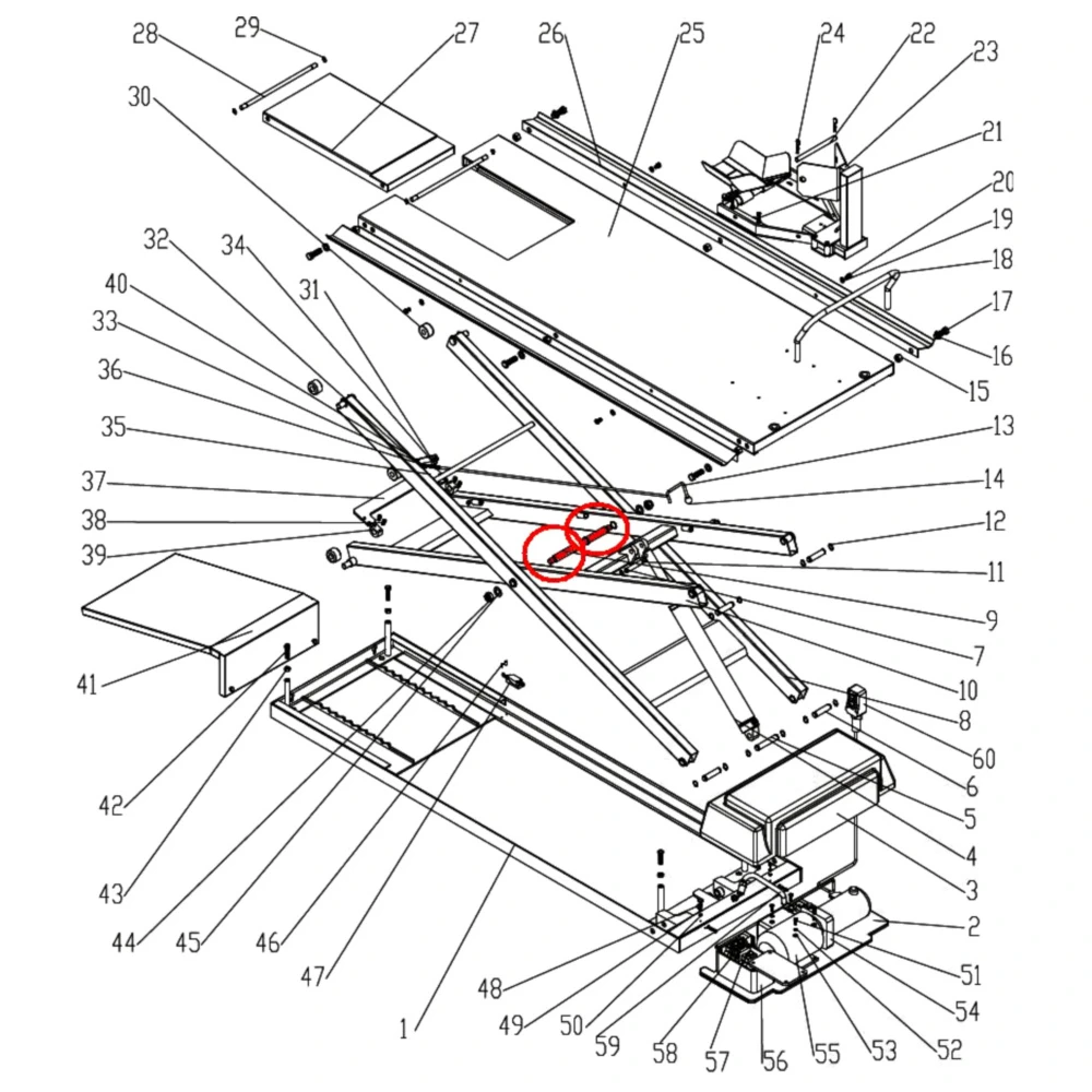 Mittelbolzen für Scherenhebebühne JMP 500 / LUX_0