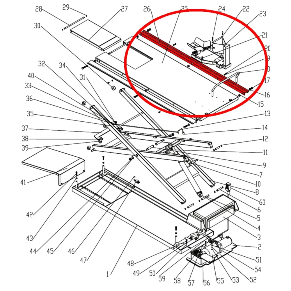 JMP Werkzeugablage für elektrische Hebebühne_0