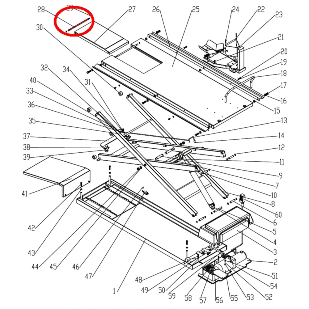JMP Gate-Bolzen für Elektro-Hebebühne 500 / LUX_0
