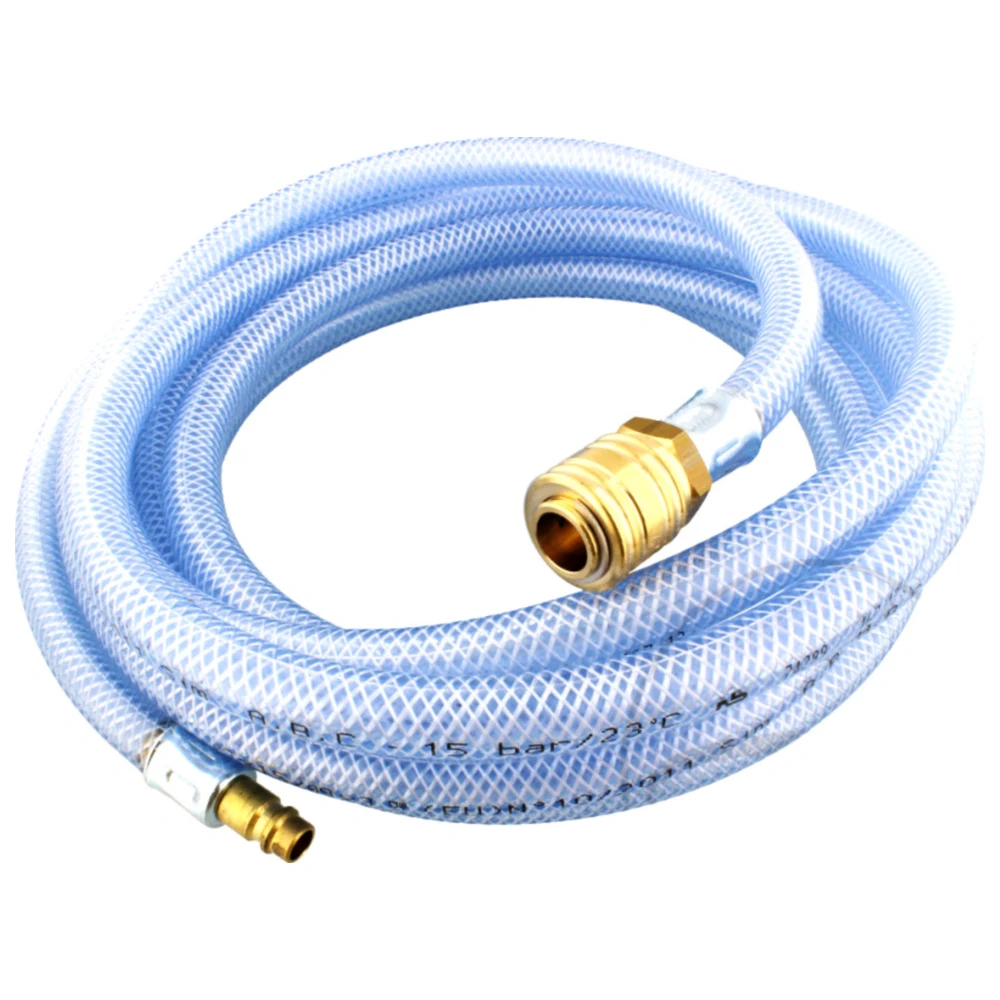 Druckluftschlauch GEWEBE LW9 5 Meter mit Messing Kupplung + Nip