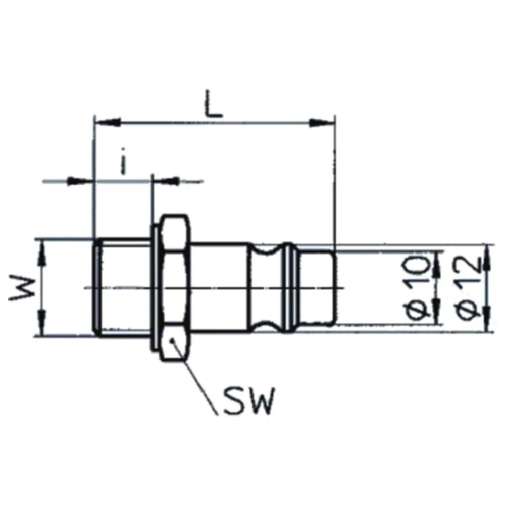 KUP.Nippel mit Außengewinde 1/4 für Druckluftadapter_0