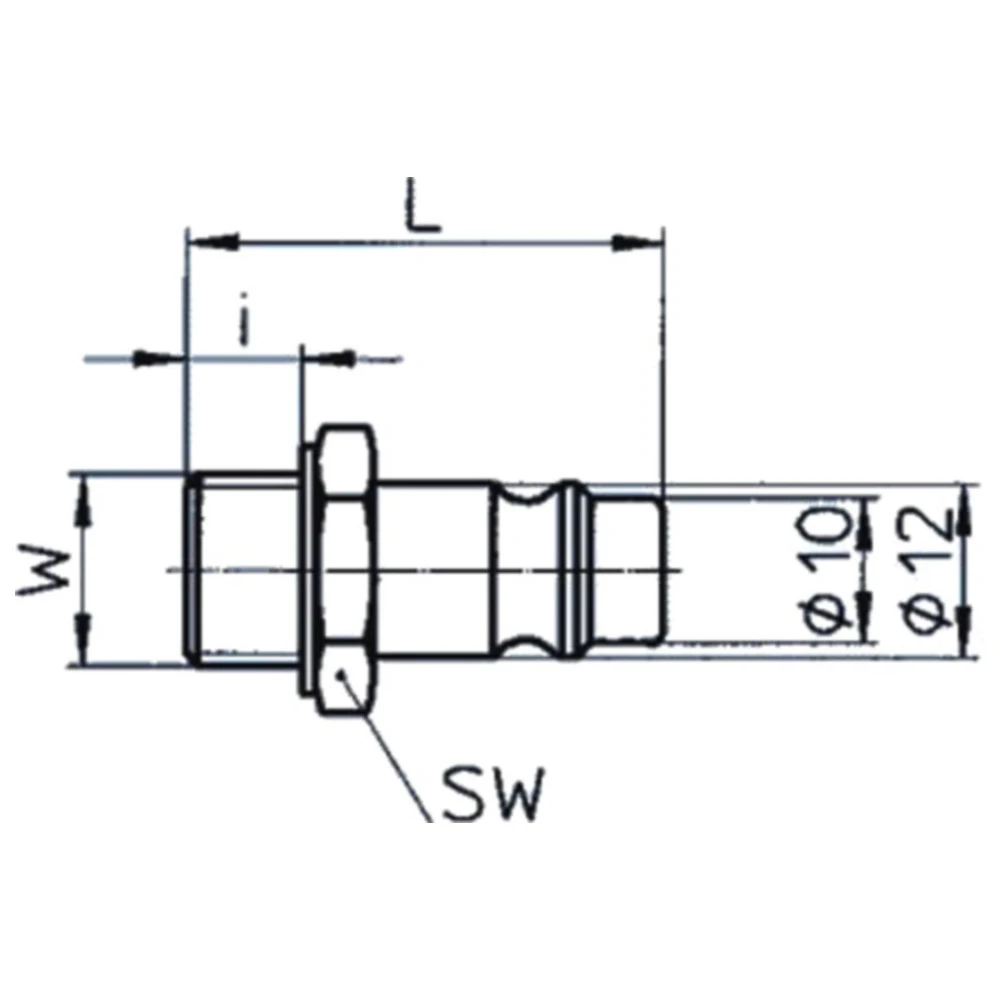 KUP Nippel mit Außengewinde 1/8 für DN 7,2_0