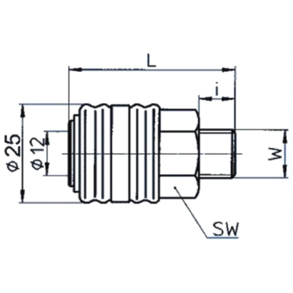 Kupplung A mit Außengewinde 1/8 für Motorräder_0