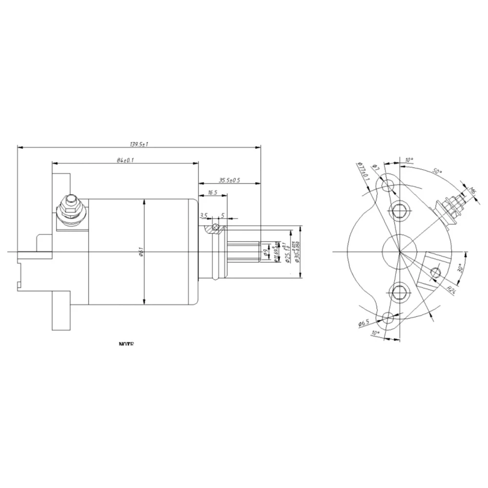 Anlasser JMP passend für: Piaggio Beverly, TPH, Liberty, Aprili