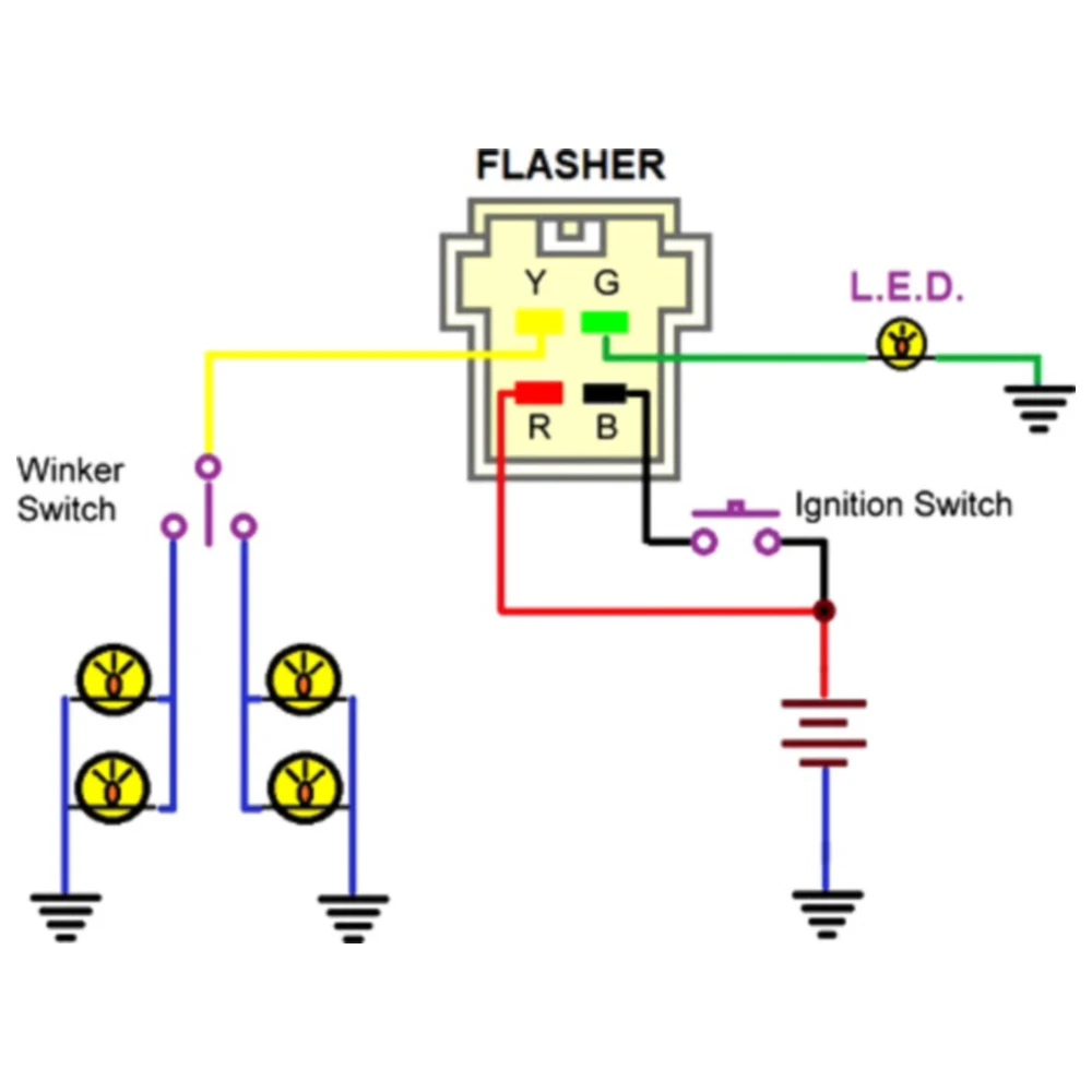 Blinkrelais elektrisch JMP 12V 4 polig universal passend für: H