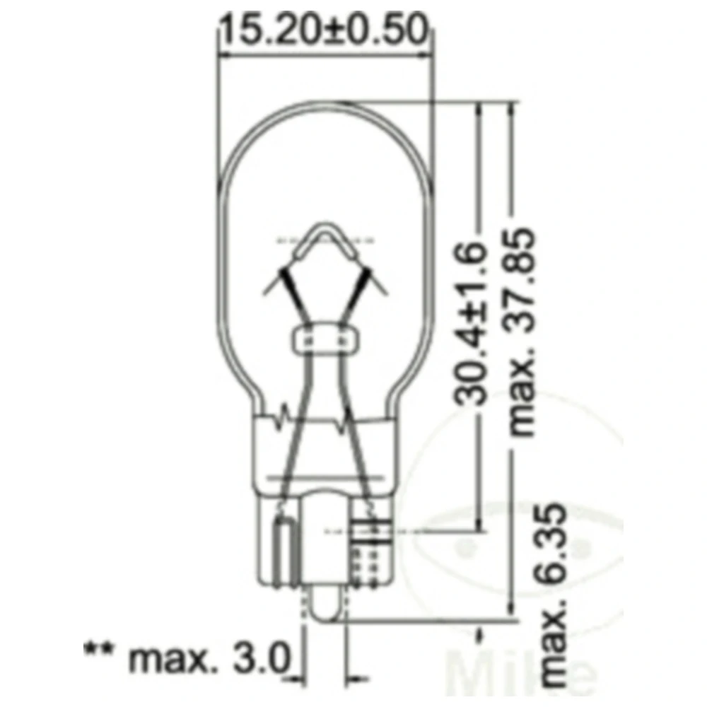 Lampe 12V16W JMP W2. 1X9. 5D Inhalt 1 Stück passend für: Honda