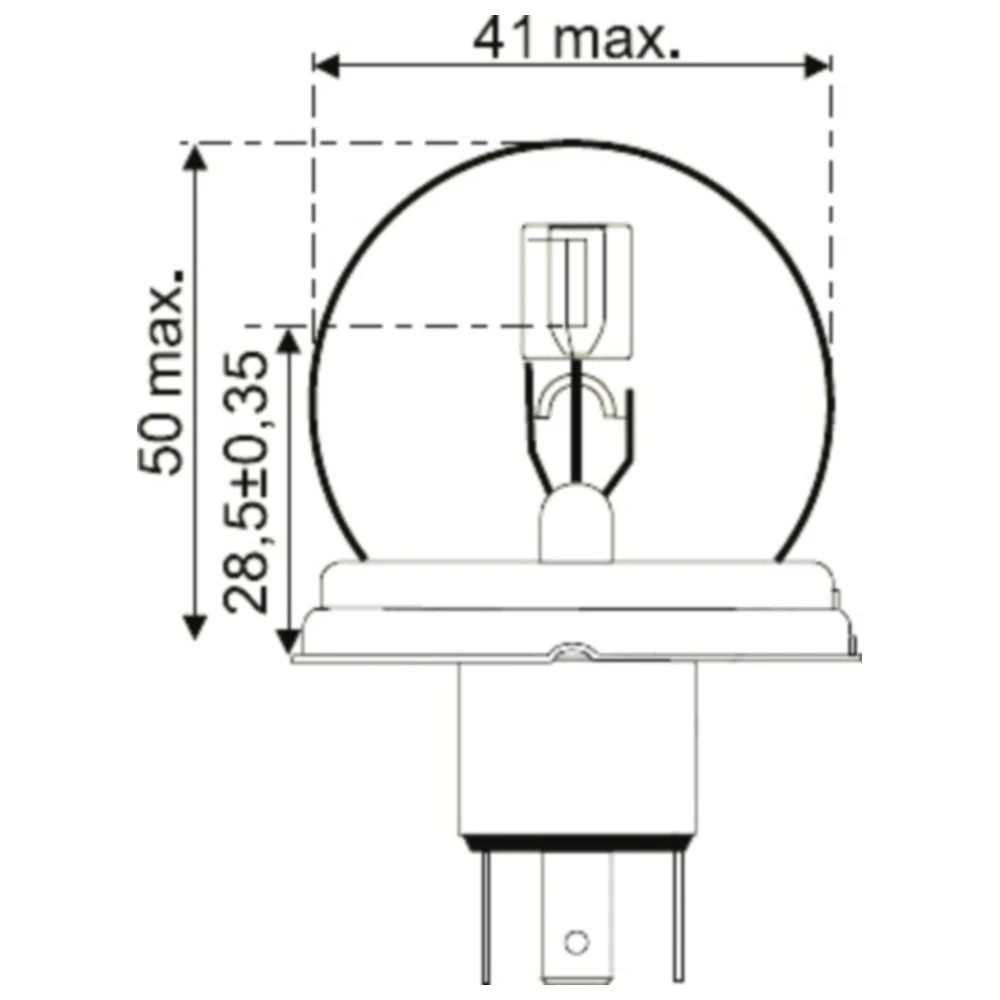 Lampe 6V45/40W P45T für Motorräder_0