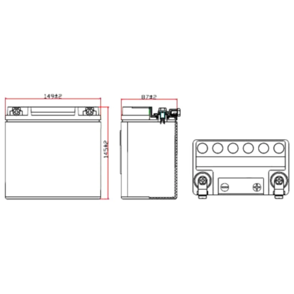Batterie Motorrad VTB - 3 V - Twin JMT Alternative: 7070049 pas