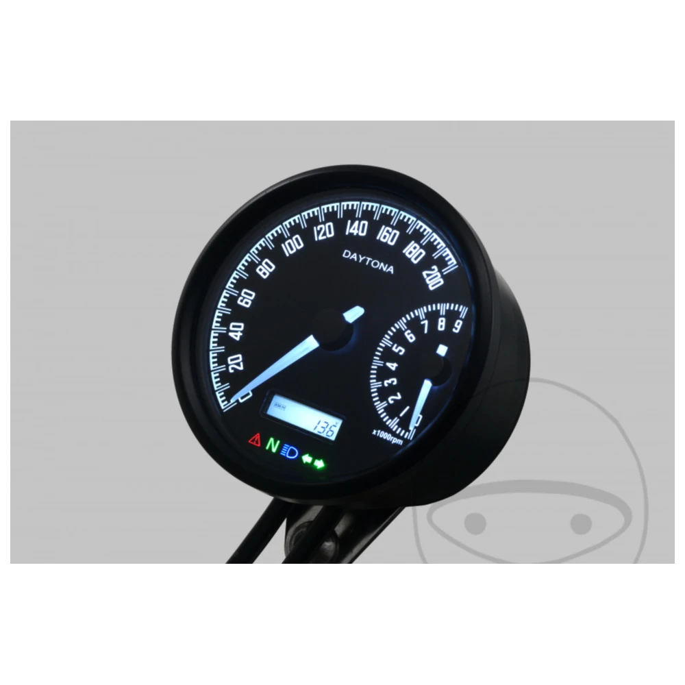 Tachometer elektrisch schwarz Daytona inkl. Drehzahlmesser_0